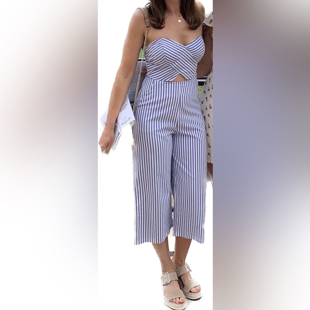 Striped Jumpsuit with cutouts